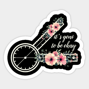 Watercolor Floral Goniometer, Funny Physical Therapy Saying Sticker